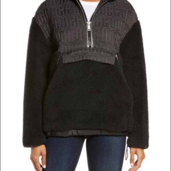 UGG Iggy Sherpa Half Zip Pullover Sweater - Picture 3 of 6